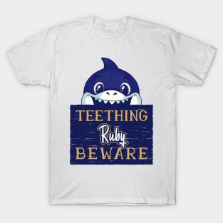Ruby - Funny Kids Shark - Personalized Gift Idea - Bambini T-Shirt